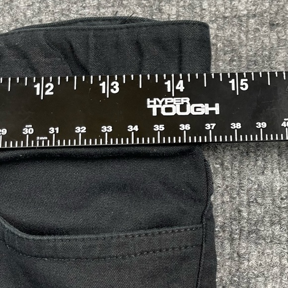 Theory Pants Womens 4 Black Straight Leg Flat Front Cotton Stretch Blend Pockets - Picture 5 of 11